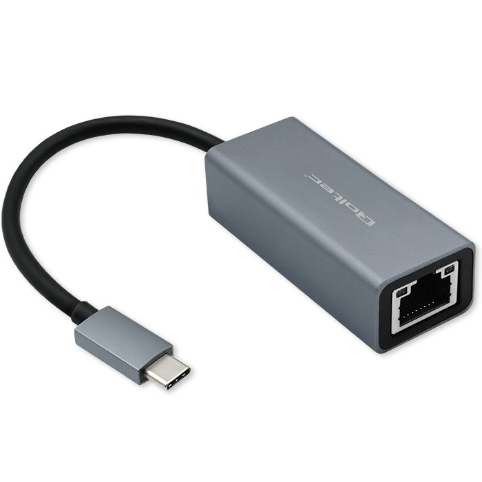 Qoltec Adapter sieciowy przejściówka USB-C 3.1 | RJ45 | Ethernet | 1000Mb/s | Aluminiowy widok 8