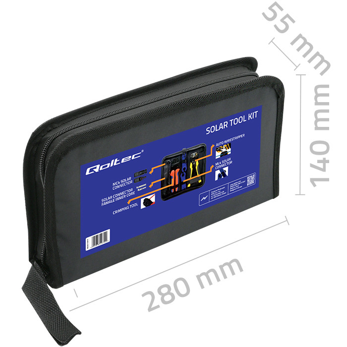 Qoltec Zestaw narzędzi solarnych kompatybilnych ze złączami MC4 | Zaciskarka + Szczypce do ściągania izolacji widok 9