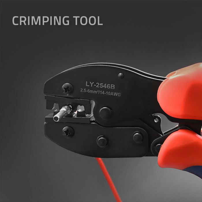 Qoltec Zestaw narzędzi solarnych kompatybilnych ze złączami MC4 | Zaciskarka + Szczypce do ściągania izolacji widok 5