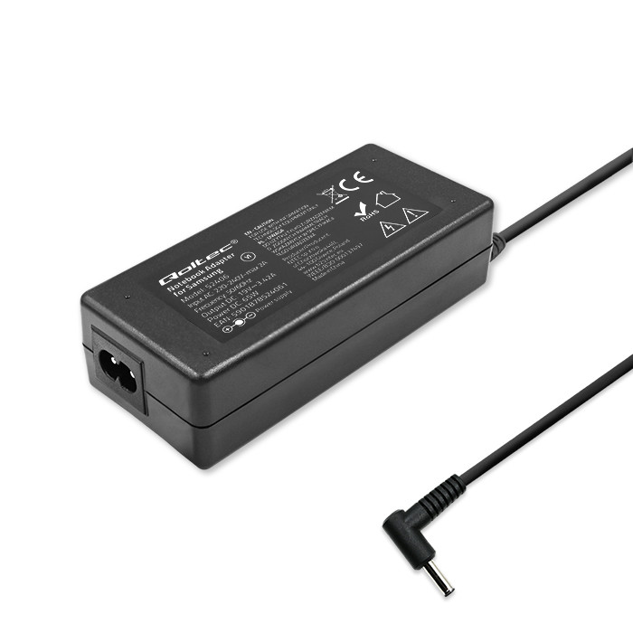 Qoltec Zasilacz do laptopa Samsung PREMIUM 65W | 19V | 3.42A | 3.0*1.0 widok 7