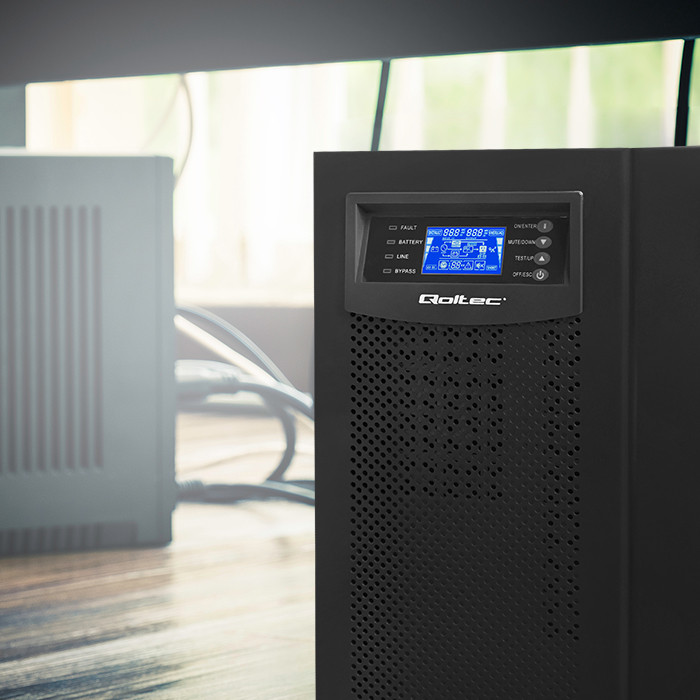 Qoltec Zasilacz awaryjny UPS On-line | Pure Sine Wave | 6kVA | 4.8kW | LCD | USB widok 6